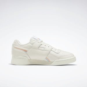 Adidasy Damskie Reebok Workout Lo Plus Pomarańczowe/Niebieskie PL 74DZGLE